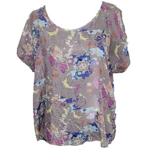 Forever 21 Silk Like material Splatter Paint